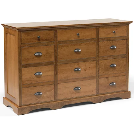 12-Drawer Triple Dresser